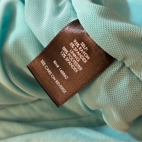 NWT Torrid Aqua Gathered Pencil Skirt - Picture 5 of 8